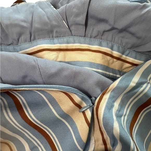 Lulus Vacation Bae Light Blue Striped Short Sleeve Jumpsuit Size XL - Picture 14 of 17